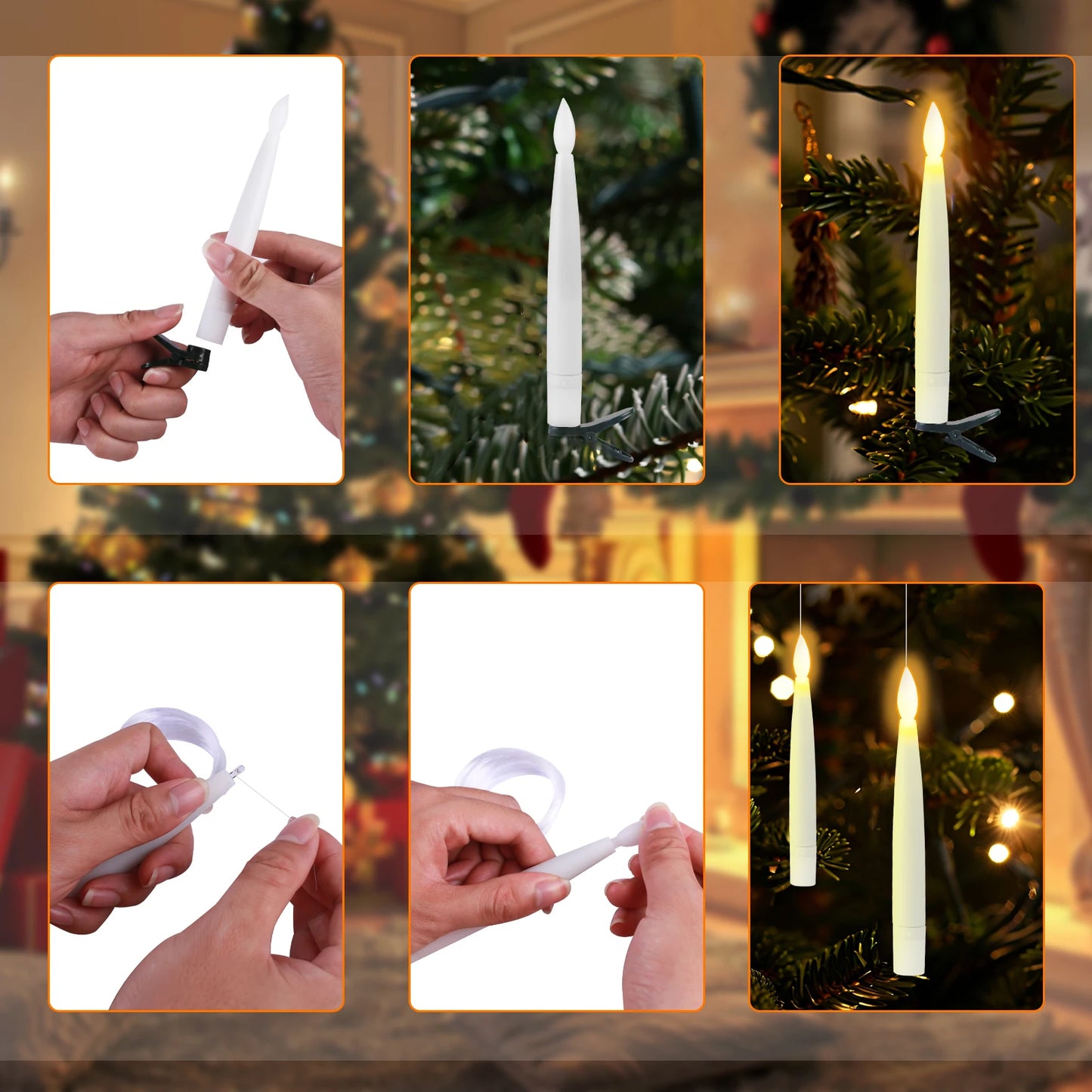 Floating Candles with Magic Wand Remote Control Flickering
