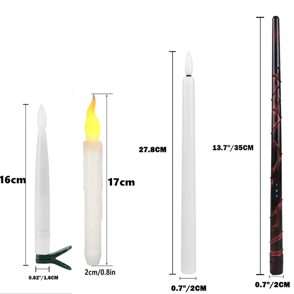 Floating Candles with Magic Wand Remote Control Flickering