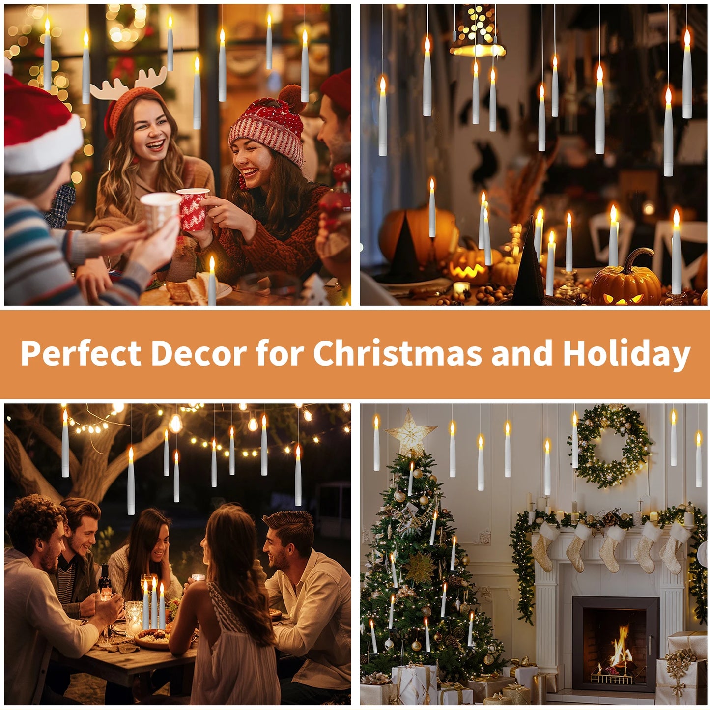 Floating Candles with Magic Wand Remote Control Flickering