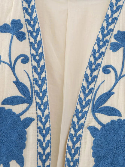 2025 Women Fashion Floral Embroidery Vest Vintage Sleeveless