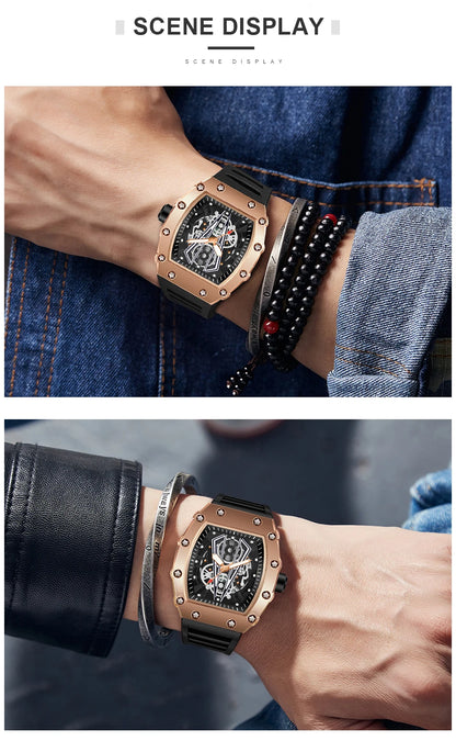 WWOOR Luxury Watch For Men Large Dial Multifunction Sports