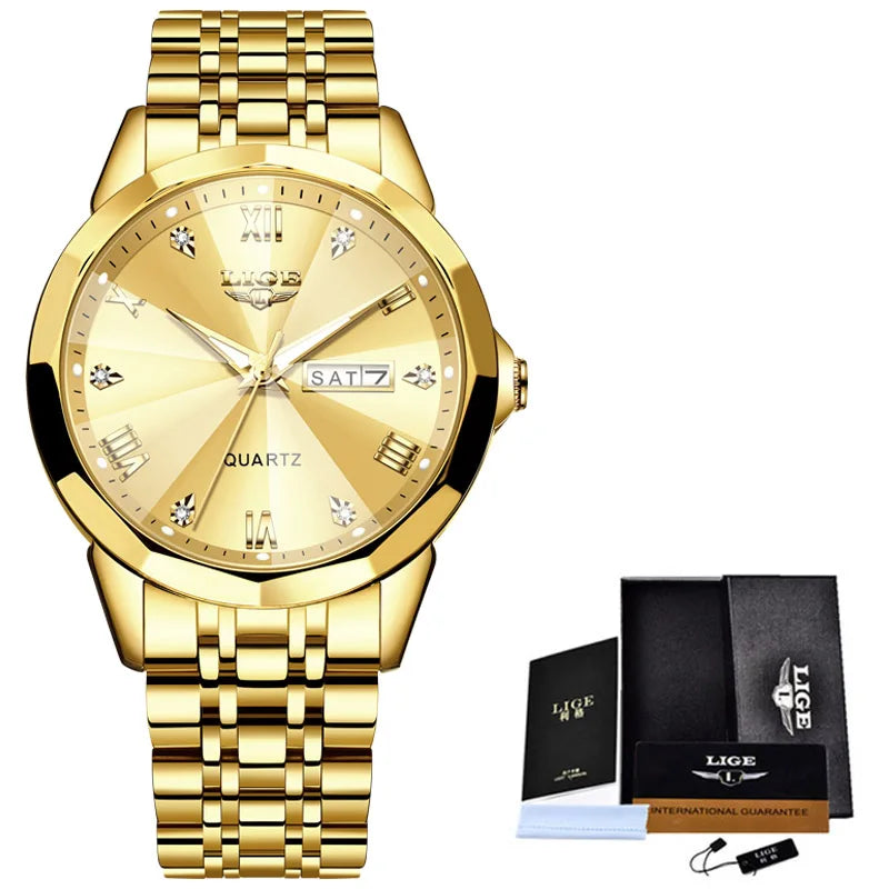 LIGE Fashion Quartz Wristwatches Casual Sport Military Watch