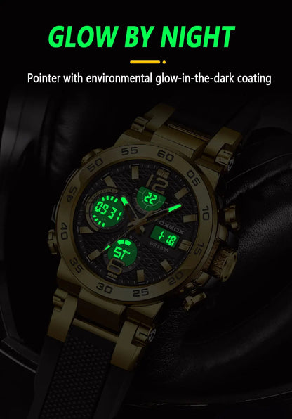 LIGE New Watches For Men 50M Waterproof Clock Alarm