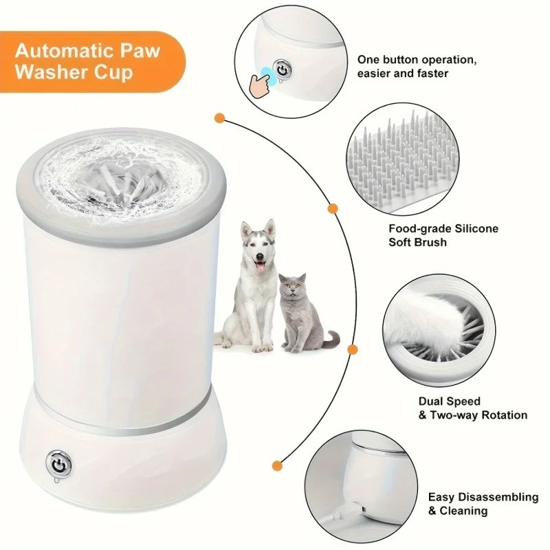 Pet Feet Washer Electrical Pet Paw Cleaner Automatic Pet Foot Cleaning Cup