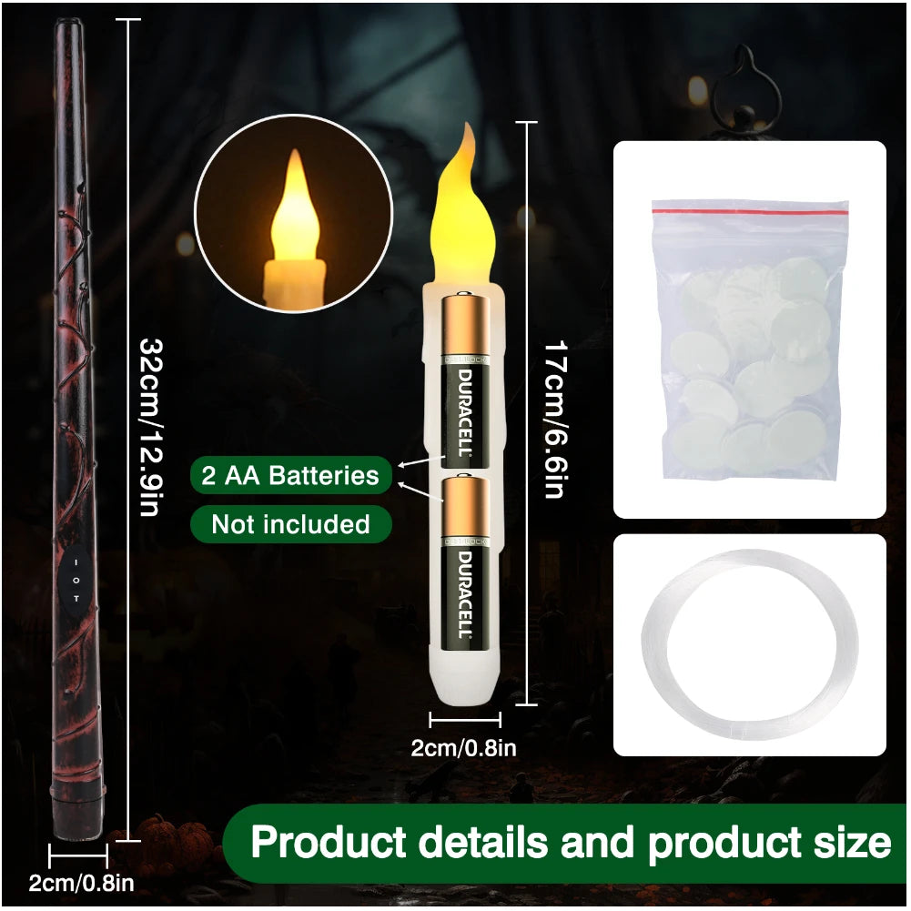 Floating Candles with Magic Wand Remote Control Flickering