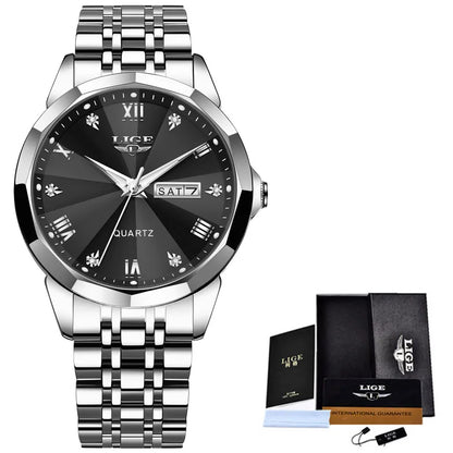 LIGE Fashion Quartz Wristwatches Casual Sport Military Watch