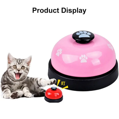 1pc Pet Toy Training Dinner Small Bell Footprint Dog Toys