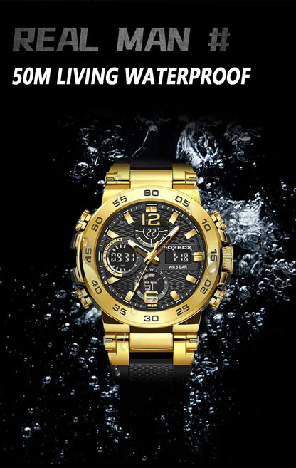 LIGE New Watches For Men 50M Waterproof Clock Alarm