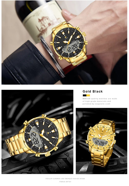 WWOOR New Luxury Digital Watch For Men Sports Big Watches
