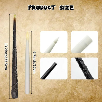 12/10 PCS LED Floating Candles with Magic Wand Flameless
