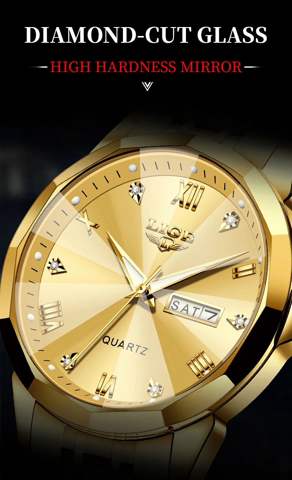 LIGE Fashion Quartz Wristwatches Casual Sport Military Watch