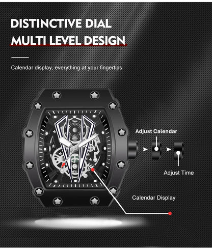 WWOOR Luxury Watch For Men Large Dial Multifunction Sports