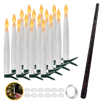 Floating Candles with Magic Wand Remote Control Flickering