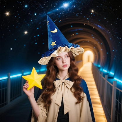 1pc Halloween Woman Witch Hat Costume Hat for Party Coseplay