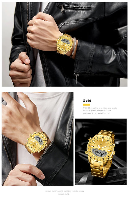 WWOOR New Luxury Digital Watch For Men Sports Big Watches