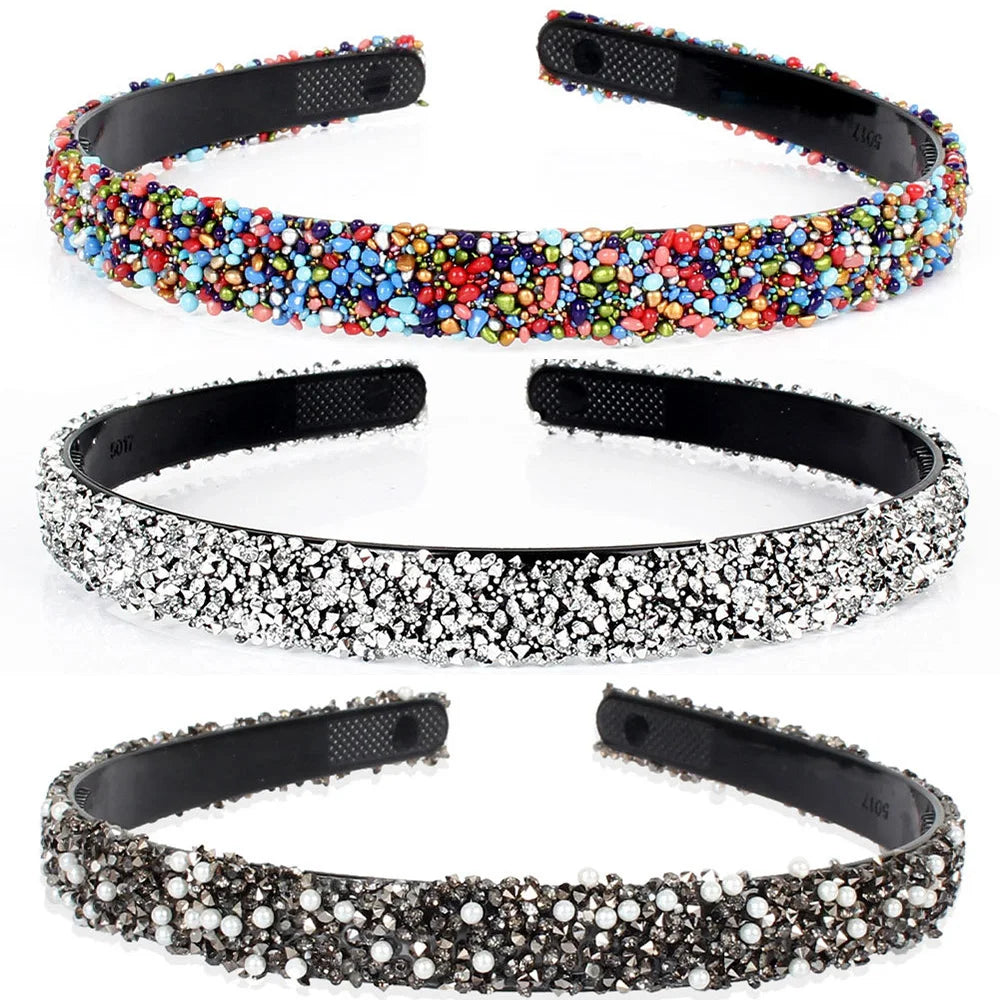 Headwear Fashion Simple Luxury Simulated Pearl Rhinestones