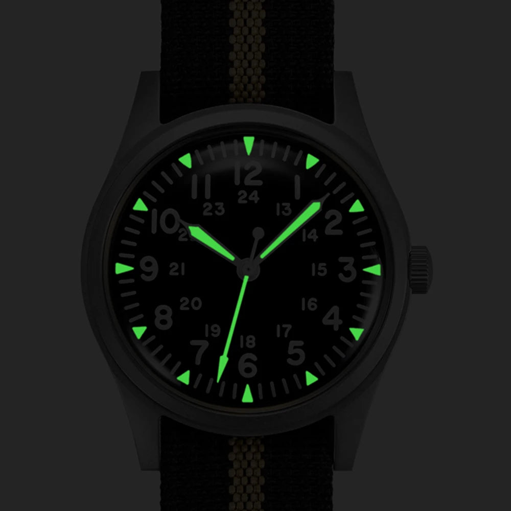 Military Watches for Men 34.5mm Quartz Super