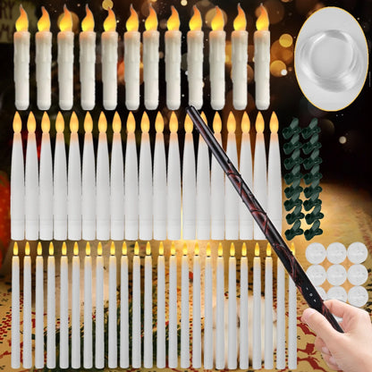 Floating Candles with Magic Wand Remote Control Flickering
