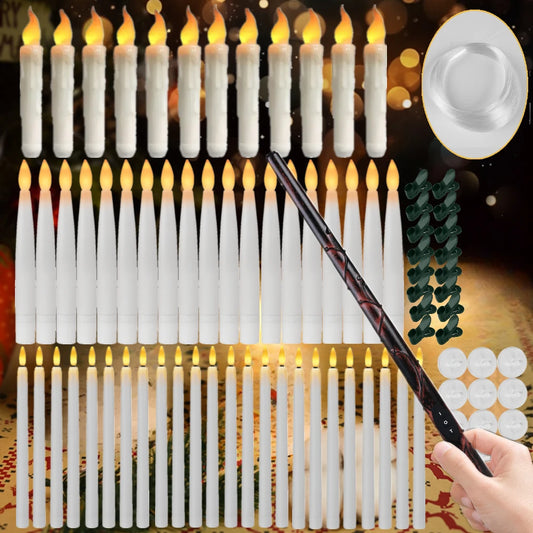 Floating Candles with Magic Wand Remote Control Flickering