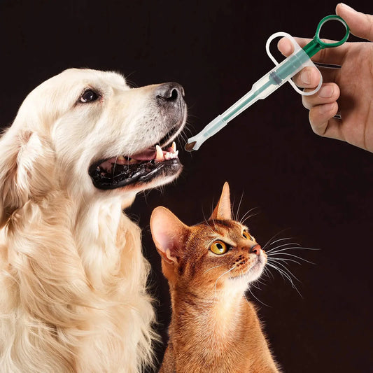 Pet Medication Dispenser, Pressing Feeding Stick for Cats and Dogs
