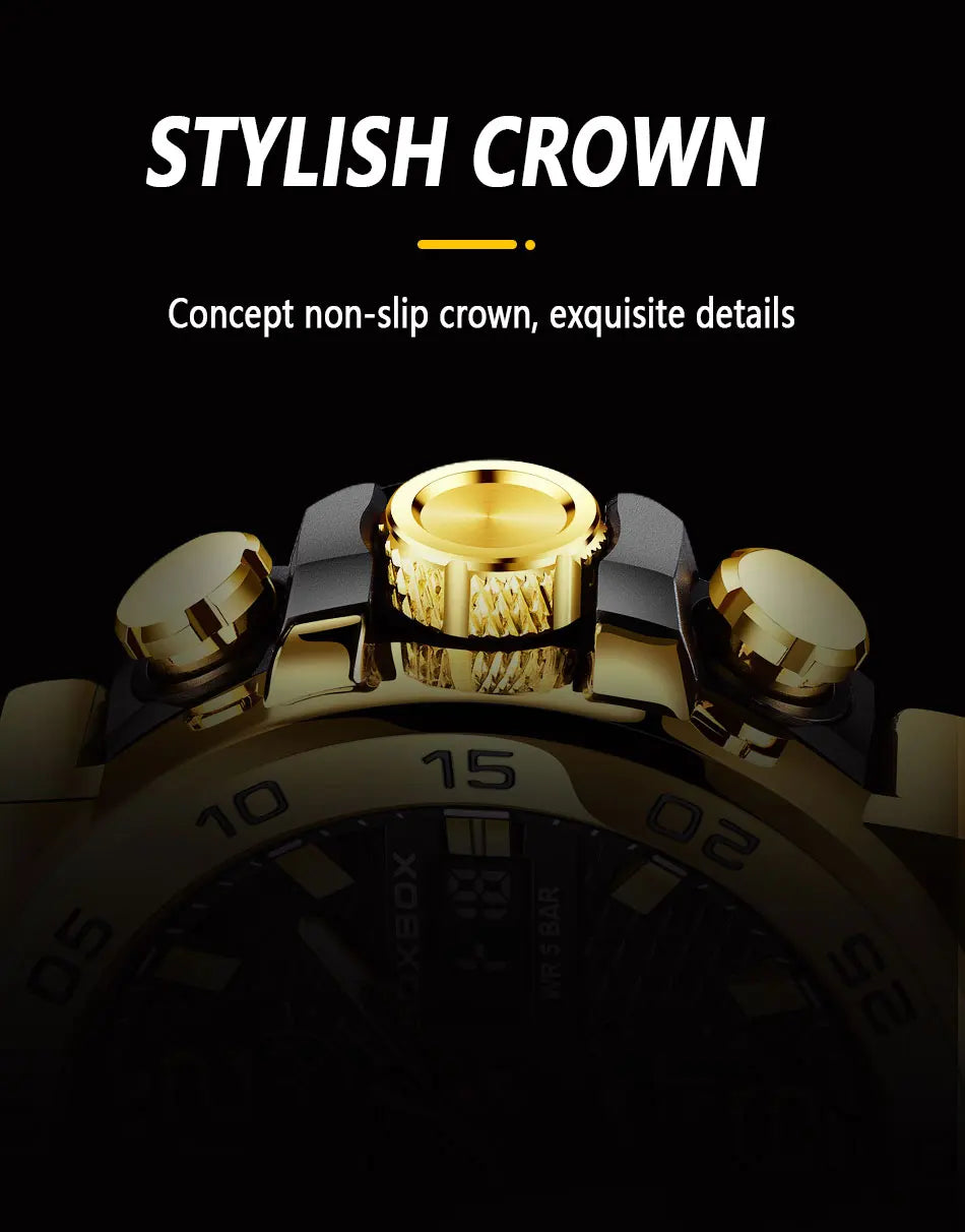 LIGE New Watches For Men 50M Waterproof Clock Alarm