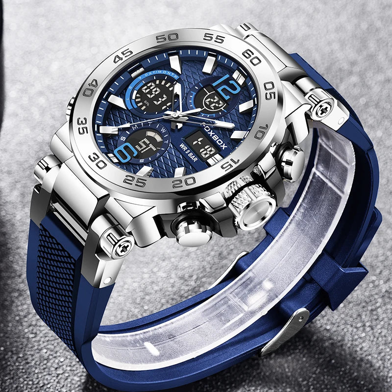 LIGE New Watches For Men 50M Waterproof Clock Alarm