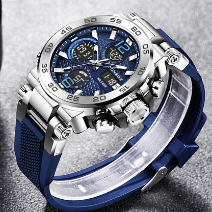 LIGE New Watches For Men 50M Waterproof Clock Alarm