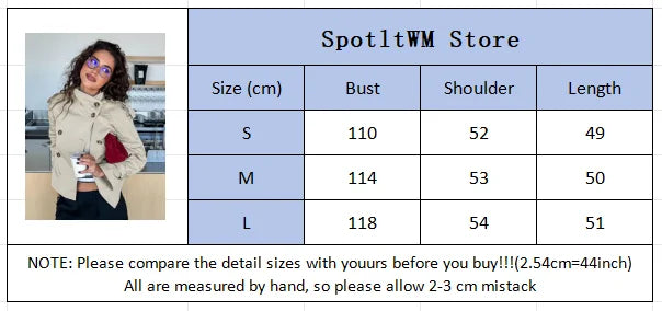 Women's Fashion Stand Collar Belt Lace Up Short Jacket