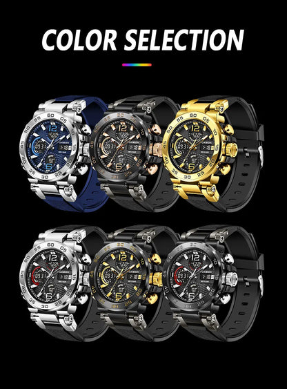 LIGE New Watches For Men 50M Waterproof Clock Alarm