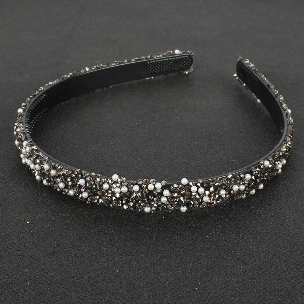 Headwear Fashion Simple Luxury Simulated Pearl Rhinestones