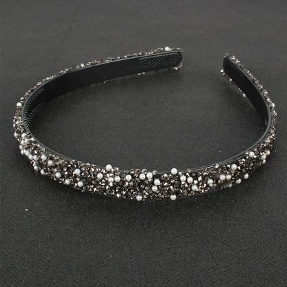 Headwear Fashion Simple Luxury Simulated Pearl Rhinestones
