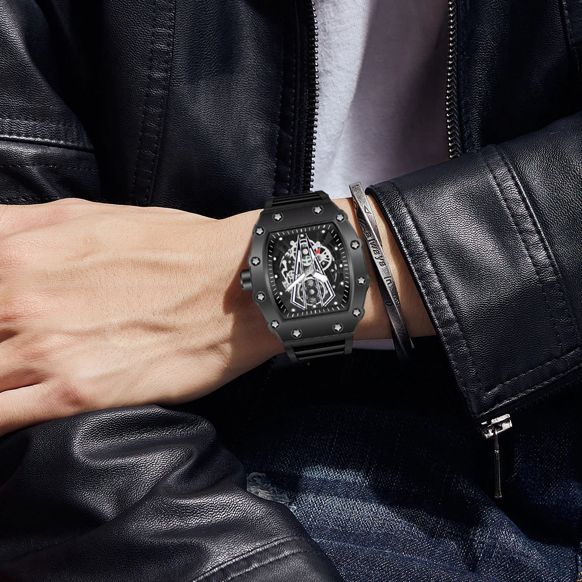 WWOOR Luxury Watch For Men Large Dial Multifunction Sports