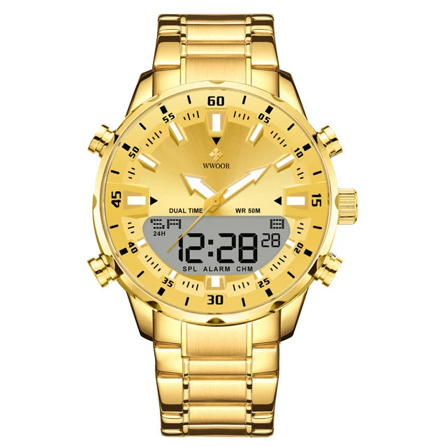 WWOOR New Luxury Digital Watch For Men Sports Big Watches