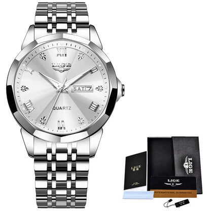 LIGE Fashion Quartz Wristwatches Casual Sport Military Watch