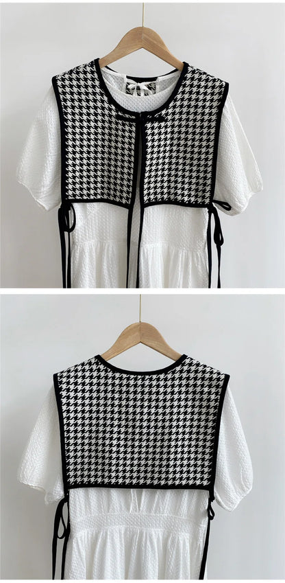 Vests Women Embroidery Lace-up Chic Vintage