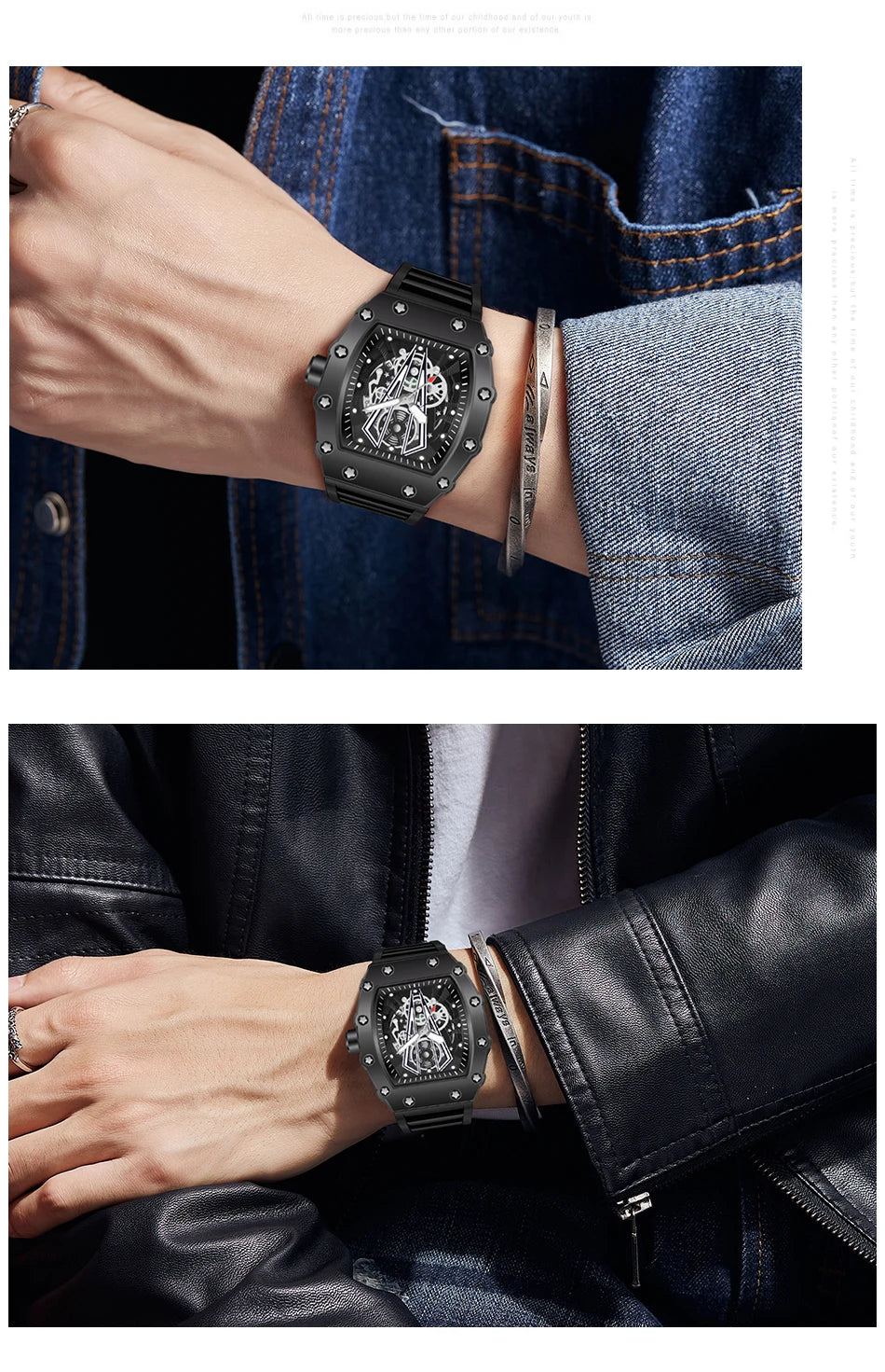 WWOOR Luxury Watch For Men Large Dial Multifunction Sports