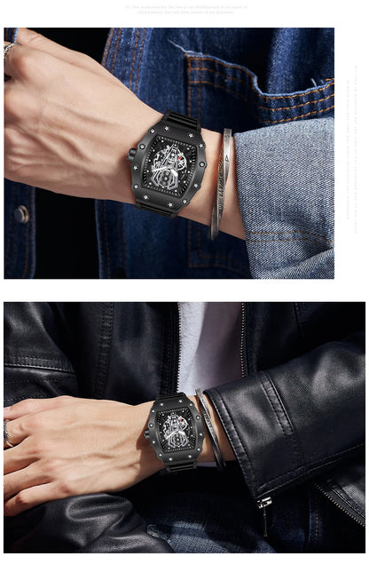 WWOOR Luxury Watch For Men Large Dial Multifunction Sports