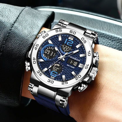 LIGE New Watches For Men 50M Waterproof Clock Alarm