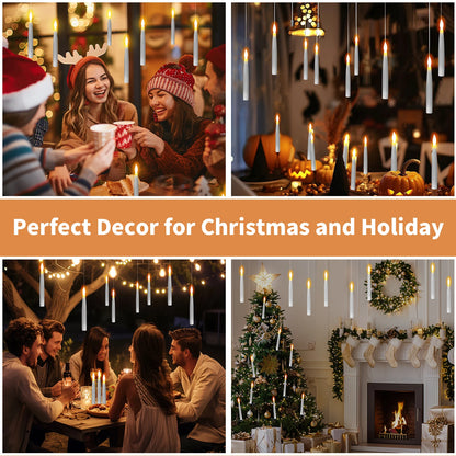 Floating Candles with Magic Wand Remote Control Flickering
