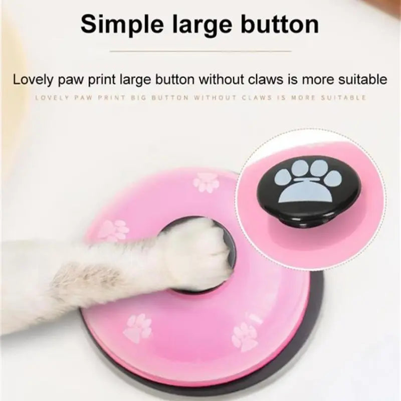1pc Pet Toy Training Dinner Small Bell Footprint Dog Toys