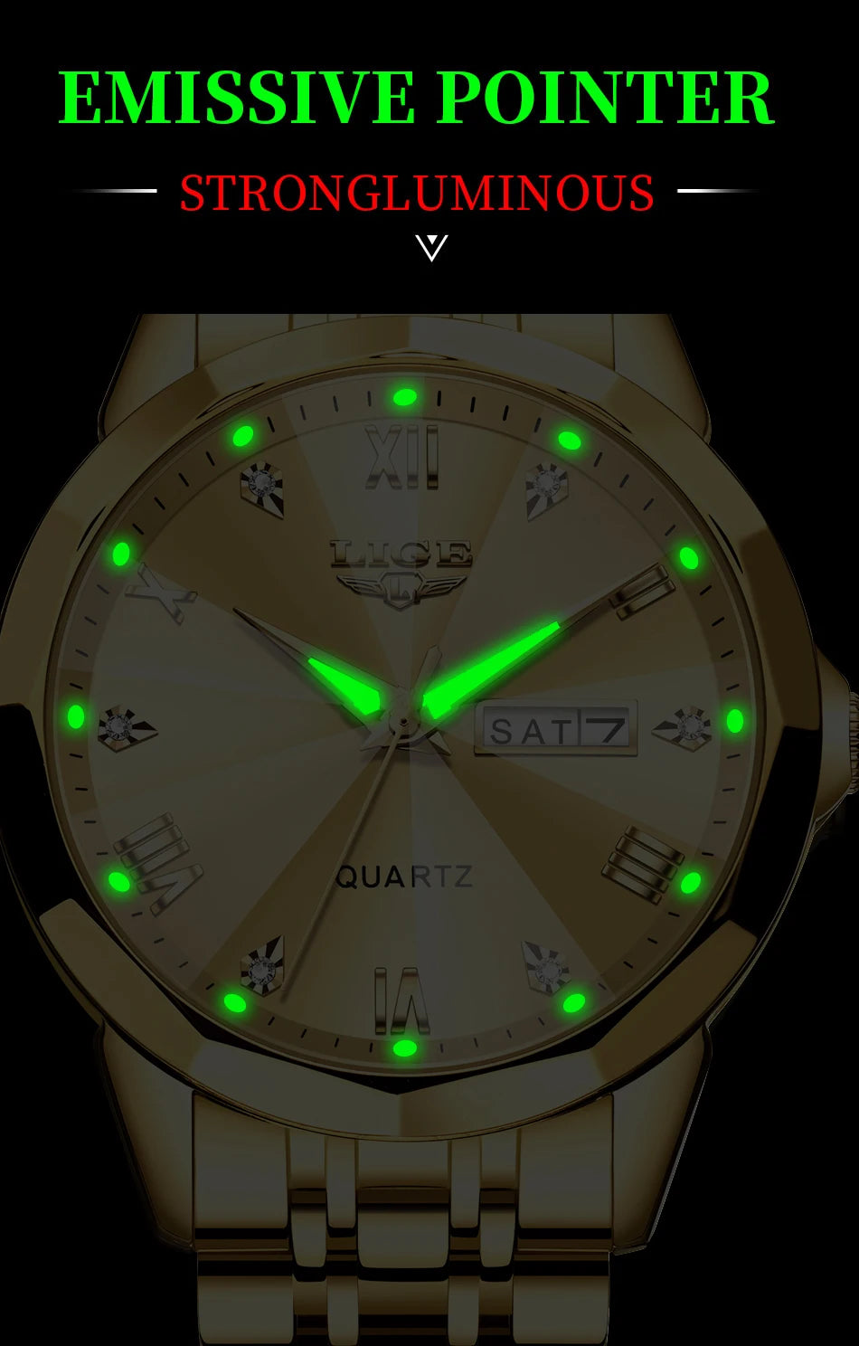 LIGE Fashion Quartz Wristwatches Casual Sport Military Watch