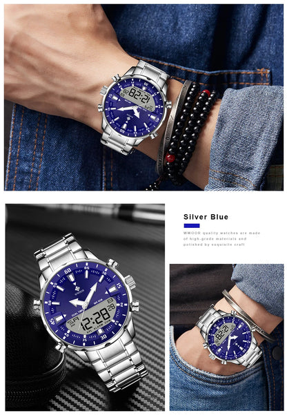 WWOOR New Luxury Digital Watch For Men Sports Big Watches