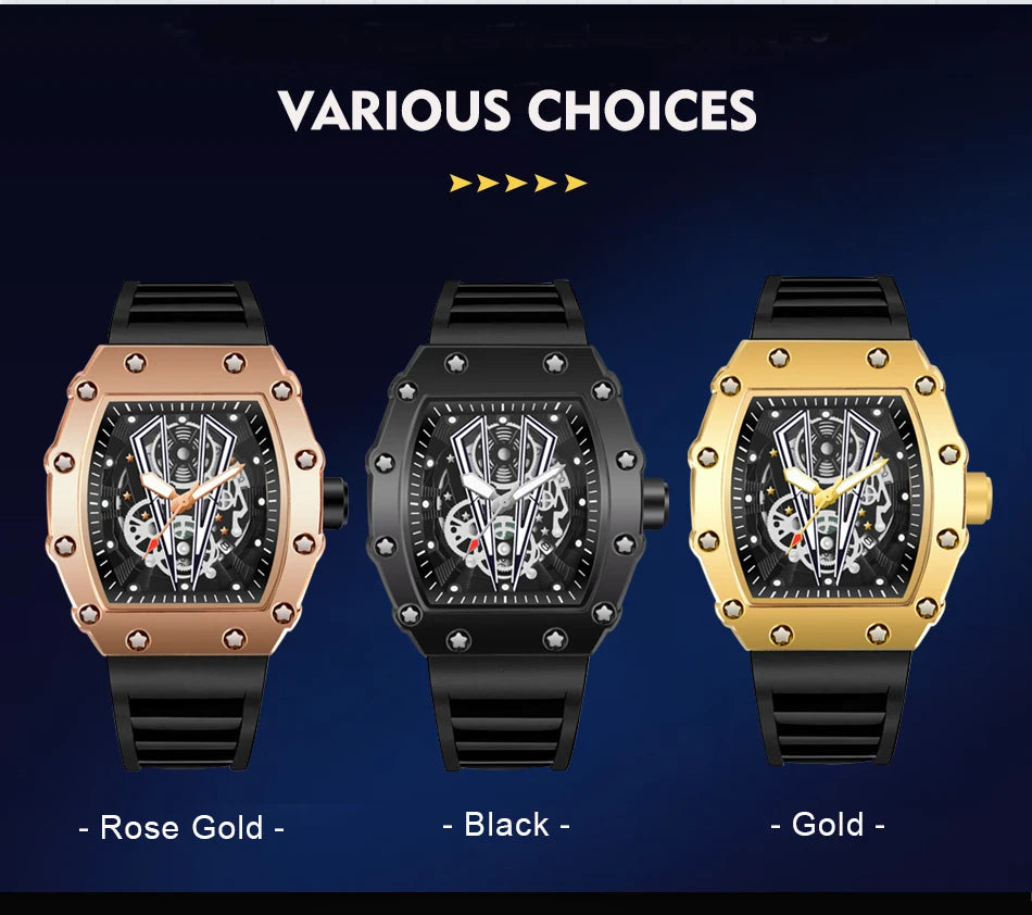WWOOR Luxury Watch For Men Large Dial Multifunction Sports