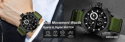 WWOOR New Luxury Digital Watch For Men Sports Big Watches