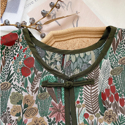 Vests Women Embroidery Lace-up Chic Vintage