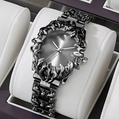Men's paw shaped watch with unique design for parties and dates