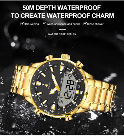 WWOOR New Luxury Digital Watch For Men Sports Big Watches