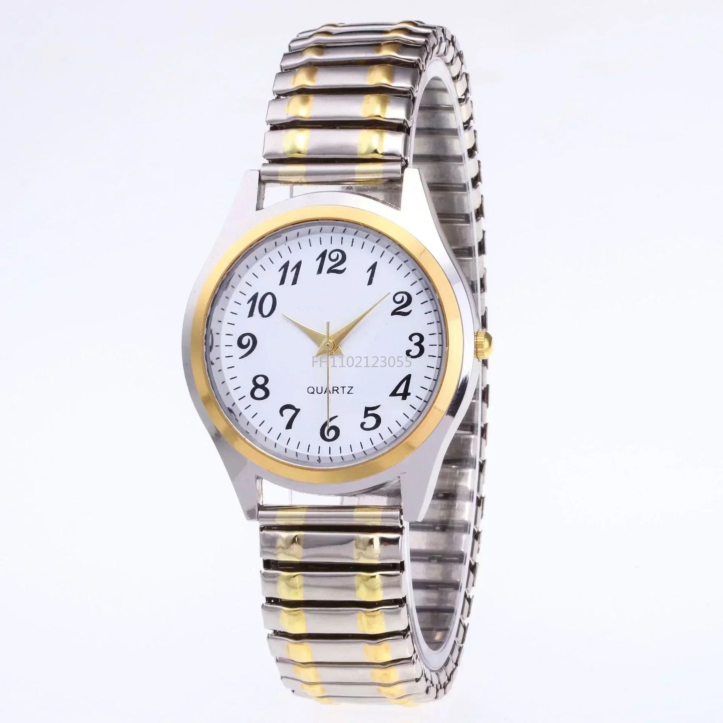 Man Women Couple Wrist Watches Stainless Steel Band Alloy