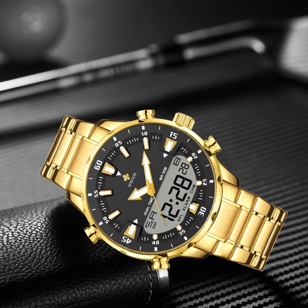 WWOOR New Luxury Digital Watch For Men Sports Big Watches