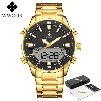 WWOOR New Luxury Digital Watch For Men Sports Big Watches
